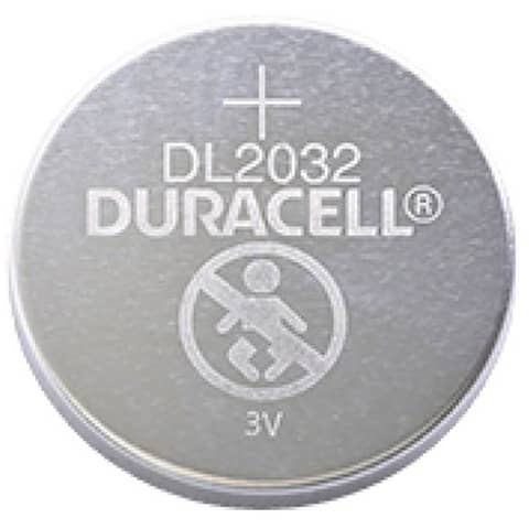 Batterie a moneta al Litio 3V. Blister da 2 pile. Duracell litio 2032 DU22B2